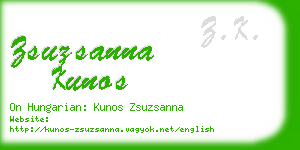 zsuzsanna kunos business card